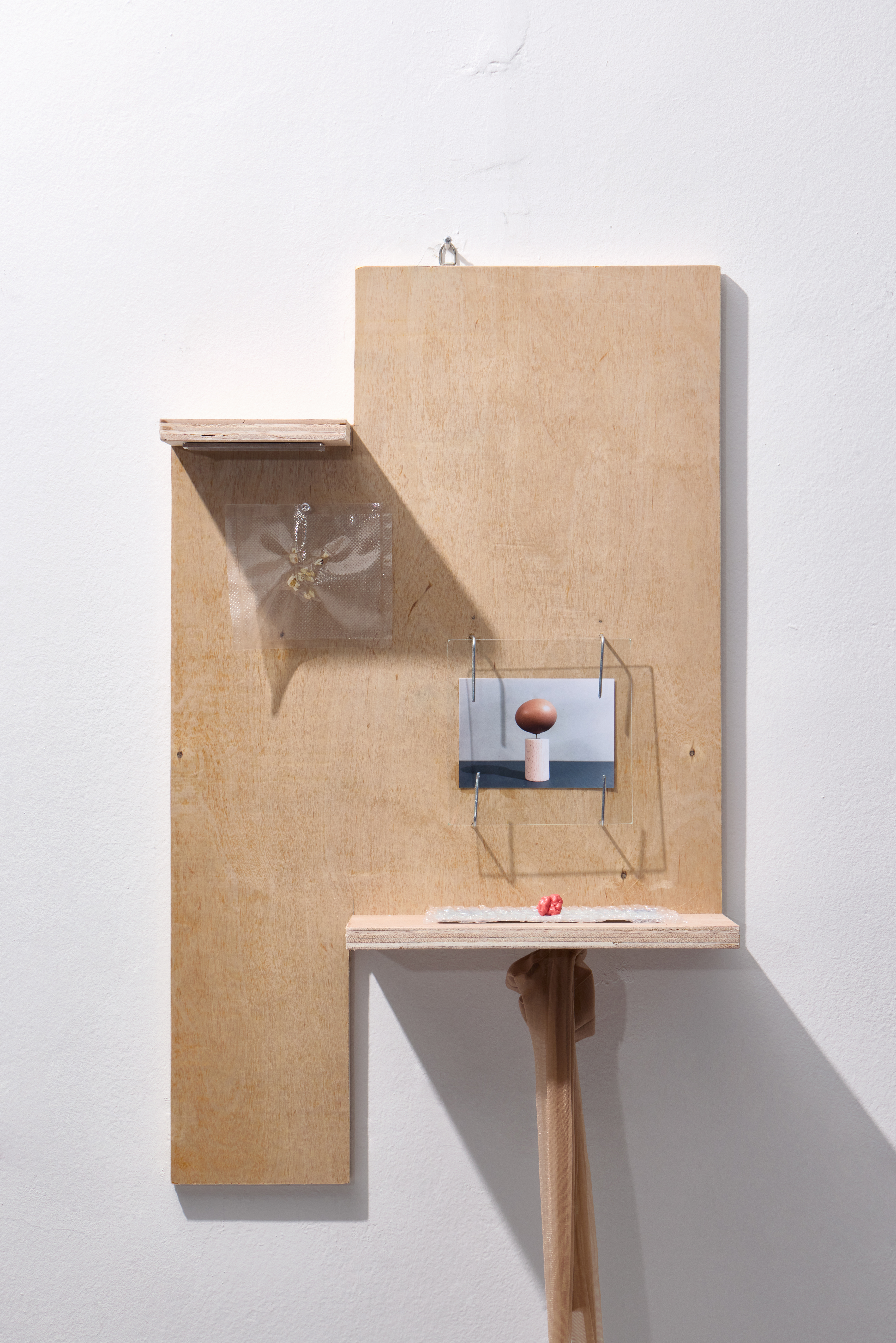 Note mixed media artwork by oneg - bodily fragments and personal traces in wood, glass, and found objects